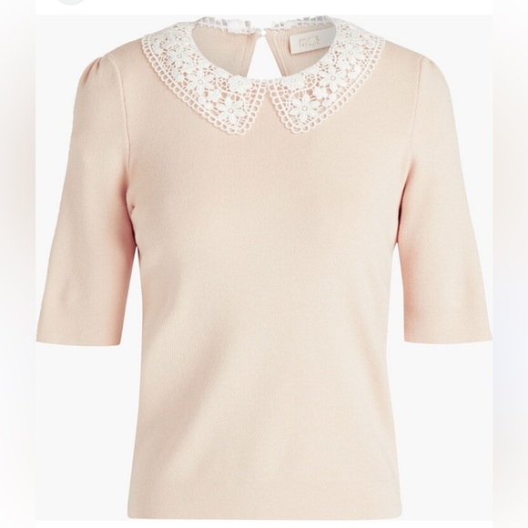MAJE Guipere Collar Sweater